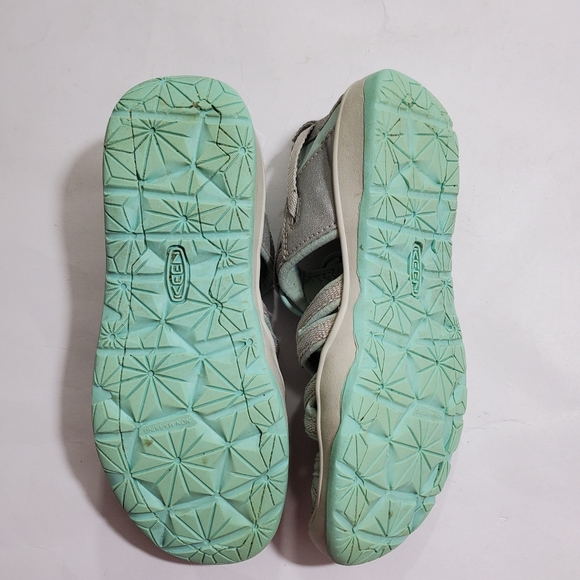 Keen Girls Moxie Hiking Water Sandals Grey Mint Green Size 2 Big Kid Youth Kids - Picture 7 of 10
